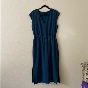 J. Crew Perforated Green Midi Dress